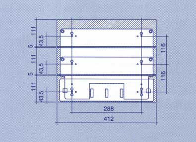 Shoptec HUWIL Fiókméretek 412mm széles fiók, 111mm-es magassággal