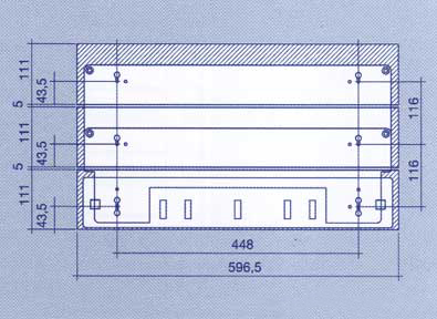Shoptec HUWIL Fiókméretek 596mm széles 111 mm-es magassággal